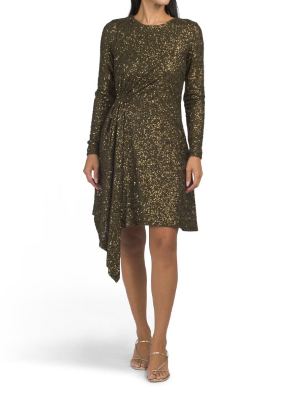 TAYLOR Long Sleeve Sequin Mini Dress